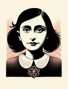 Ilustración de Ana frank